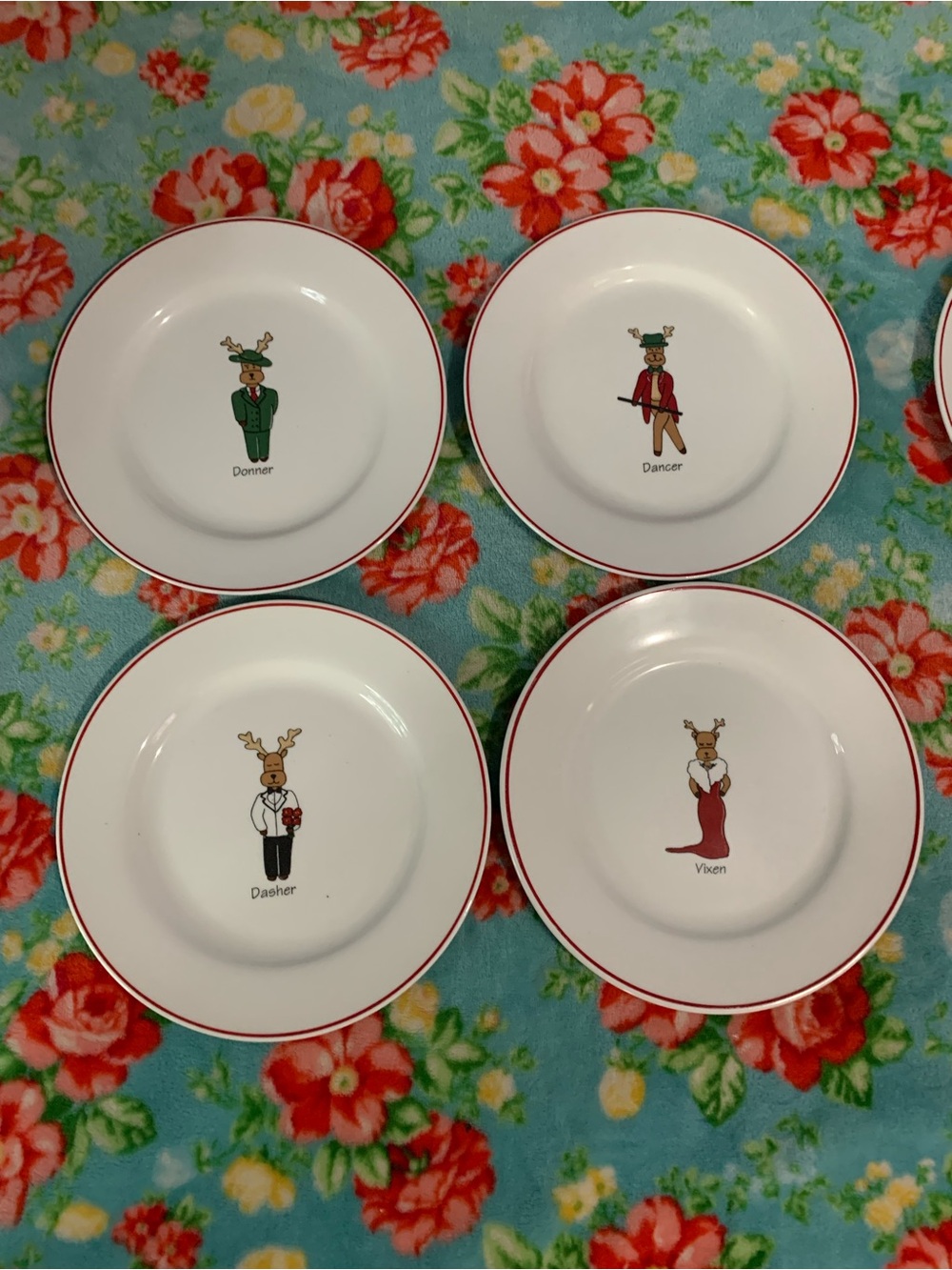 Vintage LTD Stone Mountain Santa’s Reindeer Plates set 4